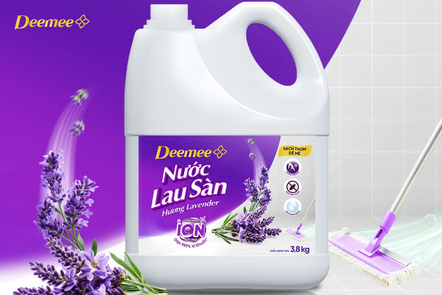 Nước lau sàn hương lavender Deemee